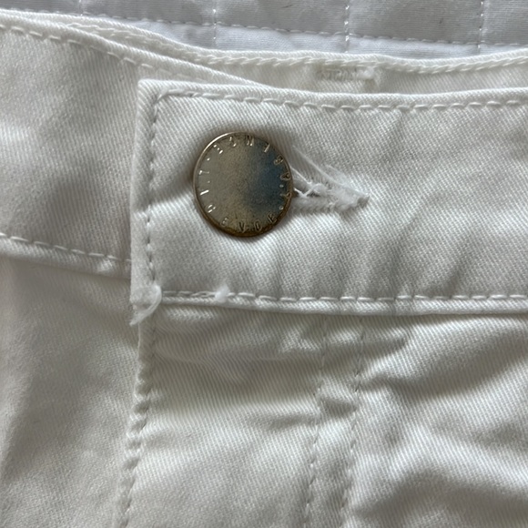 L'AGENCE Shorts white cotton spandex raw edge mid-rise WHITE SHORTS 25 - Picture 5 of 5